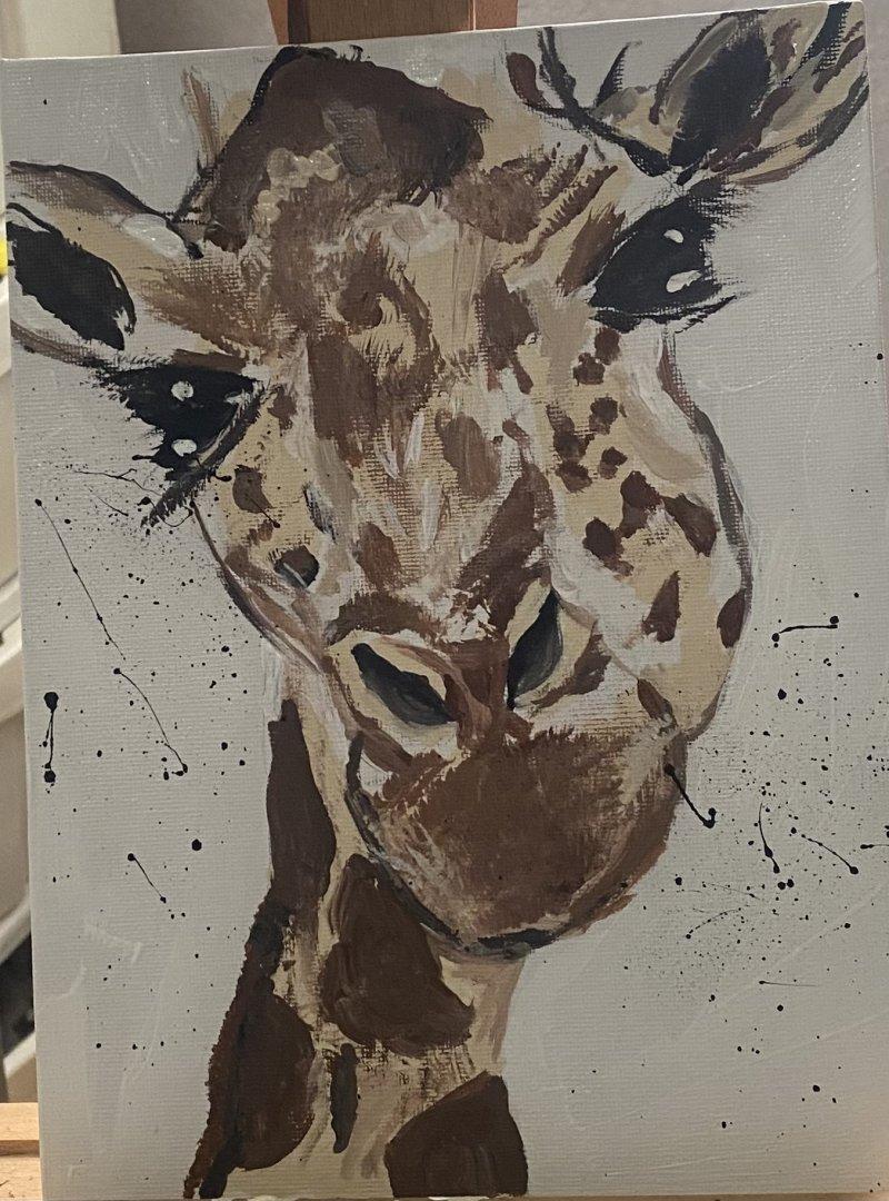 Giraffes Gaze - My First Step into Art, Painting Tatjana Kovačević