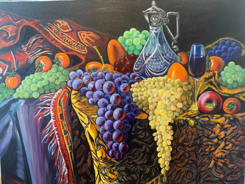 fruit and wine, Painting Elena Stankovskaia