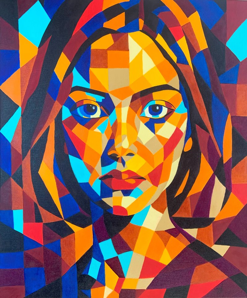 Geometry of her soul, Painting Olga Tkachova