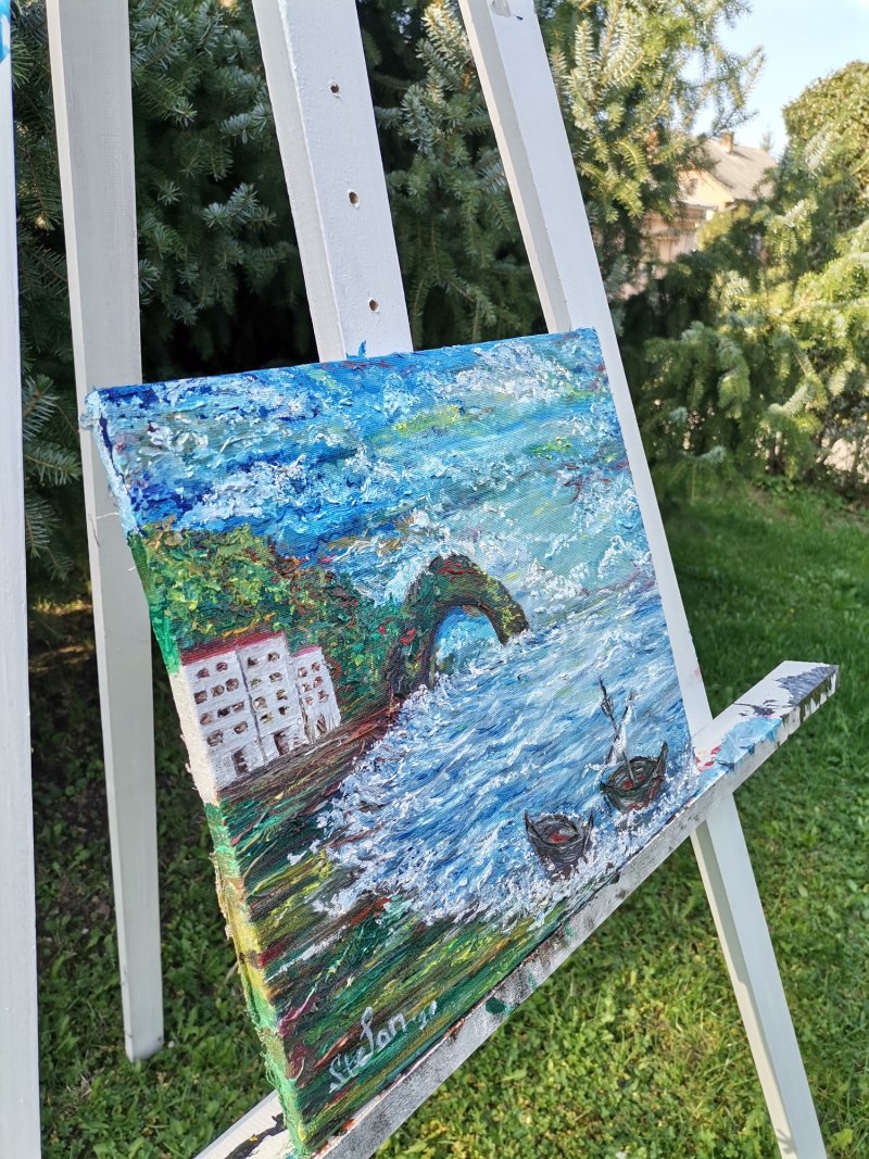 Stormy Morning in the Bay, Painting Stefan Stojsic
