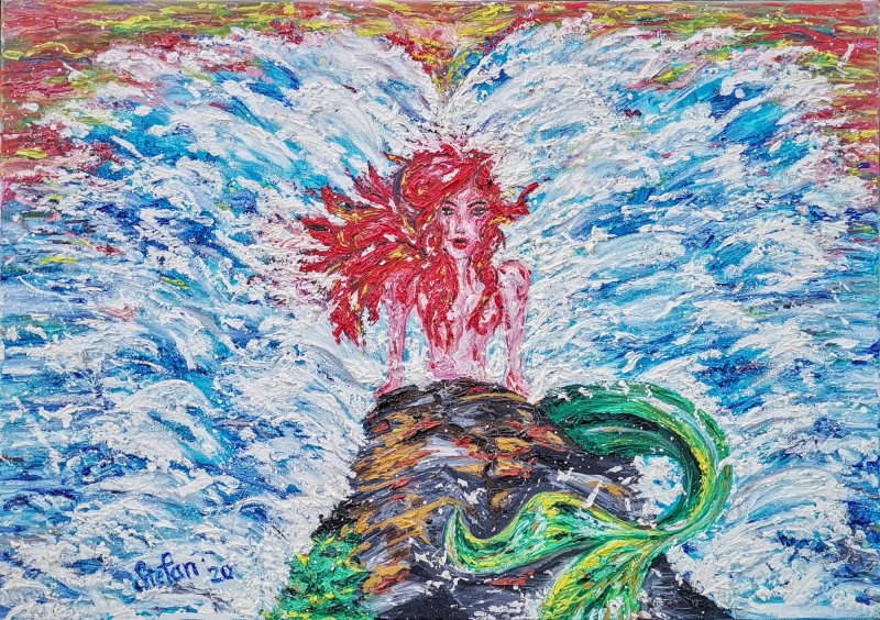 Little Mermaid, Painting Stefan Stojsic