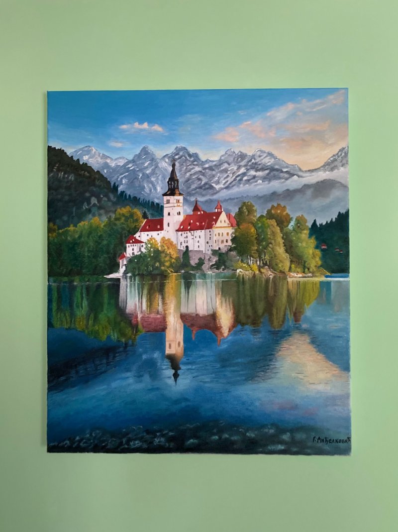 The Song of Mountains and Lake, Painting Gordana Anđelković