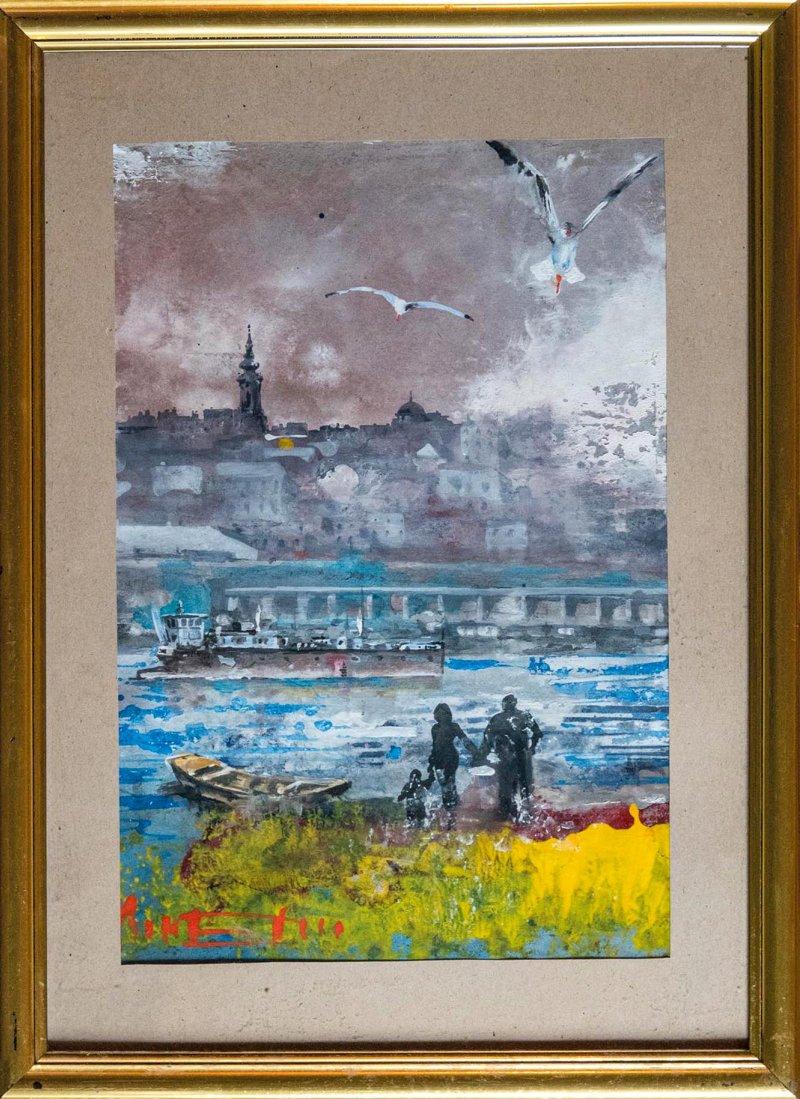 Family walk, Painting Dragan Rumencic
