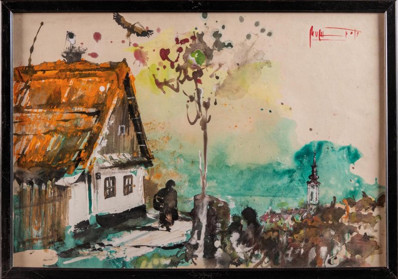 View from Gardoš, Painting Dragan Rumencic