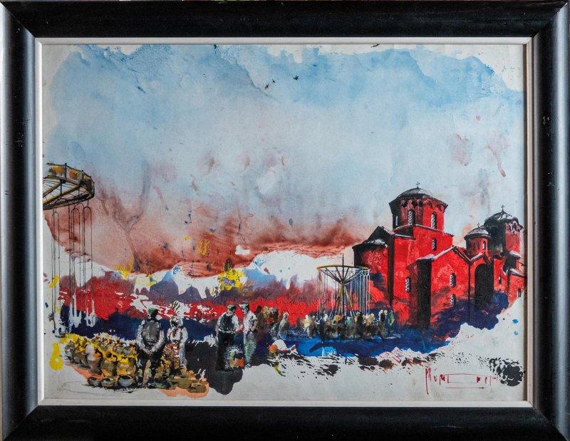The Fair at Žiča Monastery, Painting Dragan Rumencic