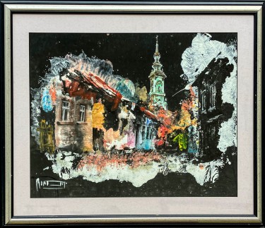 A Night in Njegoš Street, Painting Dragan Rumencic