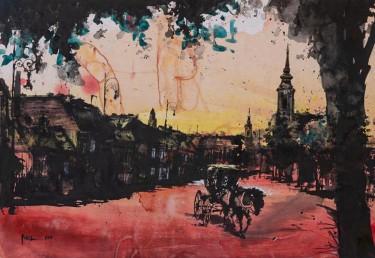 Market square, Painting Dragan Rumencic