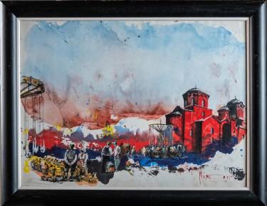 The Fair at Žiča Monastery, Painting Dragan Rumencic