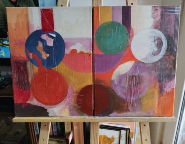 Cozmo diptych, Painting Slađana Spasić