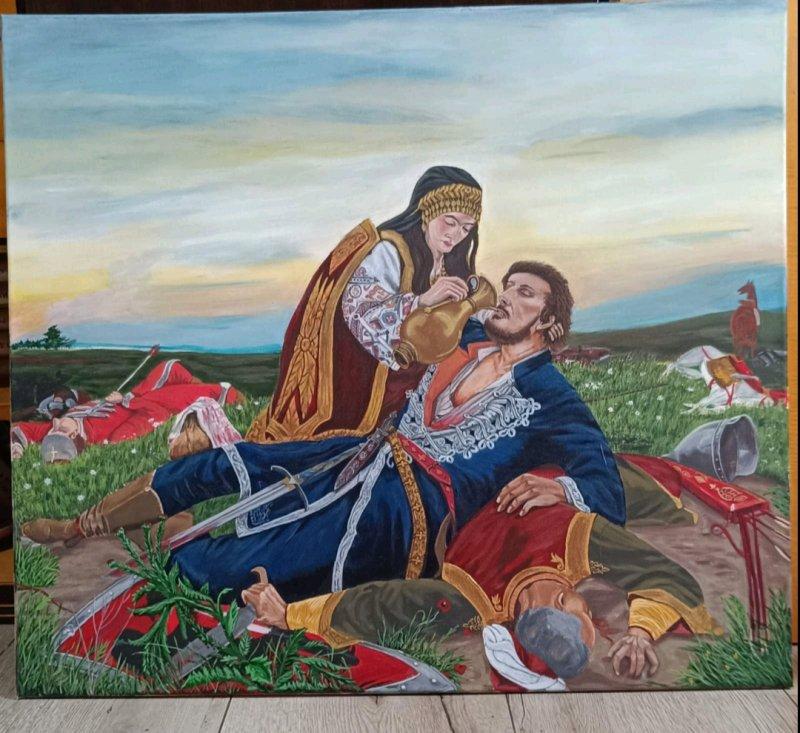 Kosovka devojka, Painting Marija Milanovic Dzinovic