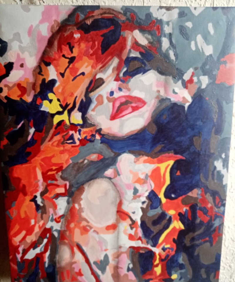 Wall painting Emotion acrylic paint on canvas