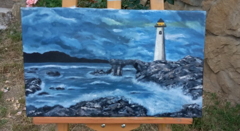 Lighthouse, Painting Ljiljana Obradovic