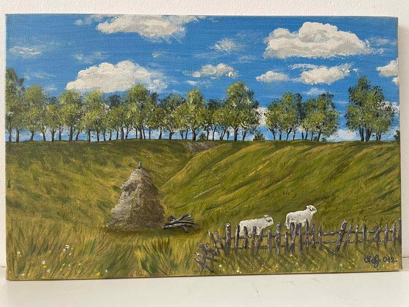 In the clearing, Painting Ljiljana Obradovic