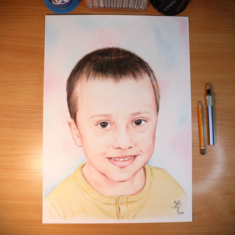 PORTRAIT OF A BOY, Drawing DJUKAN - FINE ART