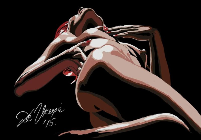 Akt, Digital Art Van Gogha