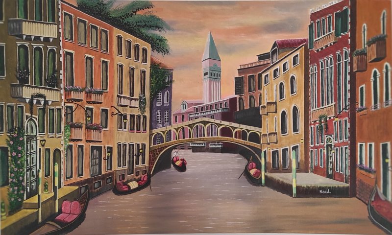 Venice cannel, Painting Aleksandra Mitić