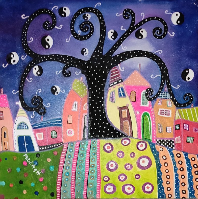 Fairy tree, Painting Aleksandra Mitić
