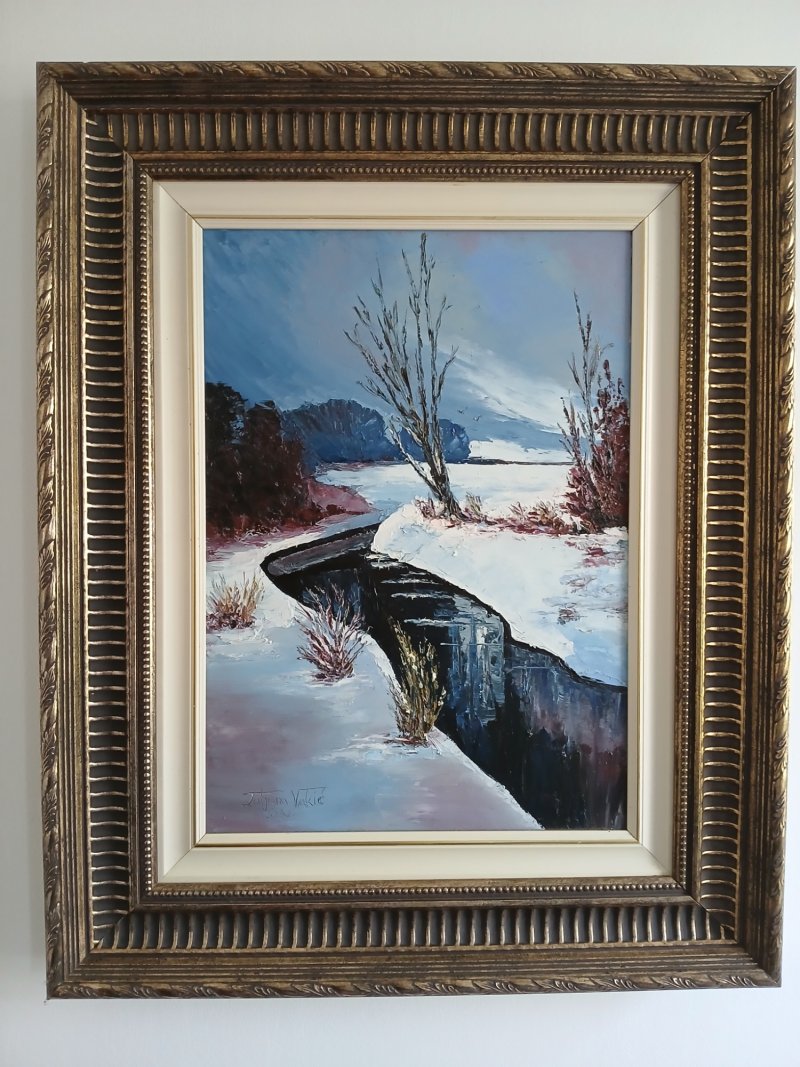 Frozen winter, Painting Tatjana Vukić