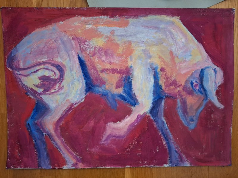 Greek bull, Painting Dimitrije  Paštar