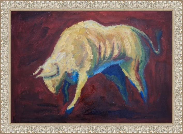 Raging bull, Painting Dimitrije  Paštar