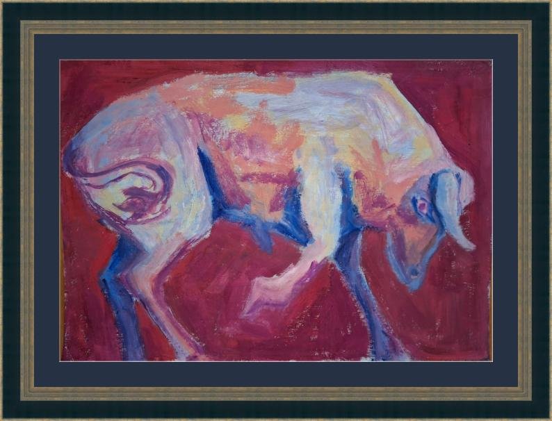 Greek bull, Painting Dimitrije  Paštar