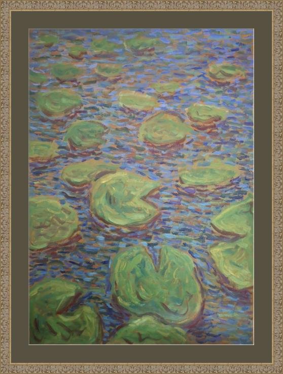 Water lilies, Painting Dimitrije  Paštar