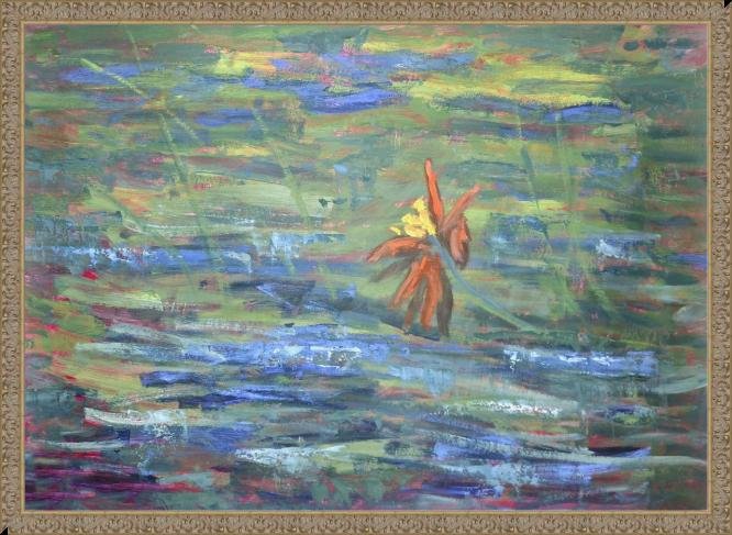 water lily, Painting Dimitrije  Paštar