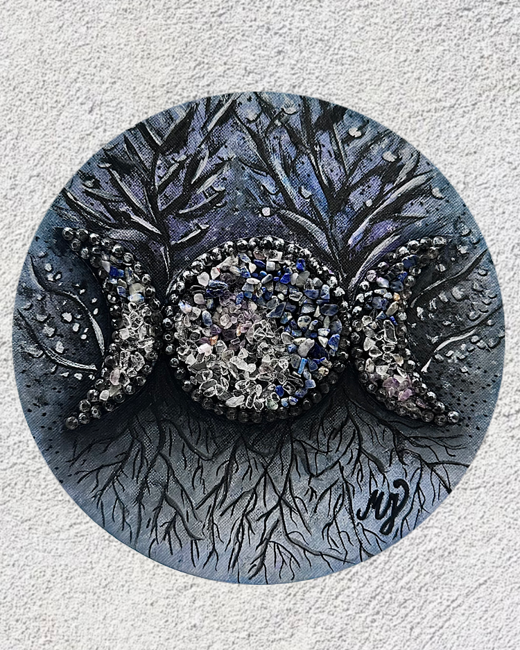 TRIPLE MOON, Painting Marija Jerković - MJ Art
