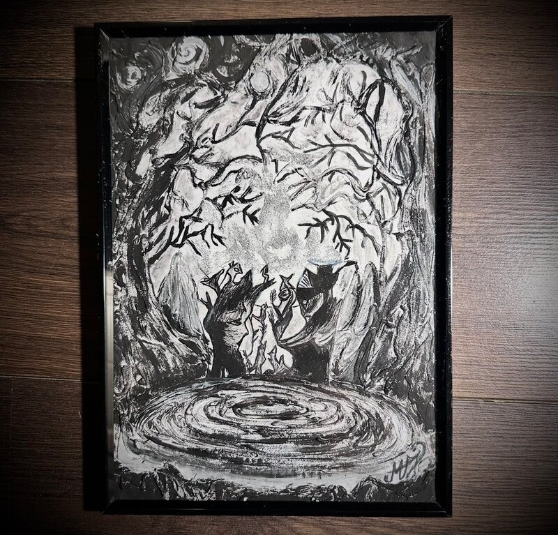 AFFINITY - 7th International Exhibition BLACK AND WHITE WORLD, Painting Marija Jerković - MJ Art