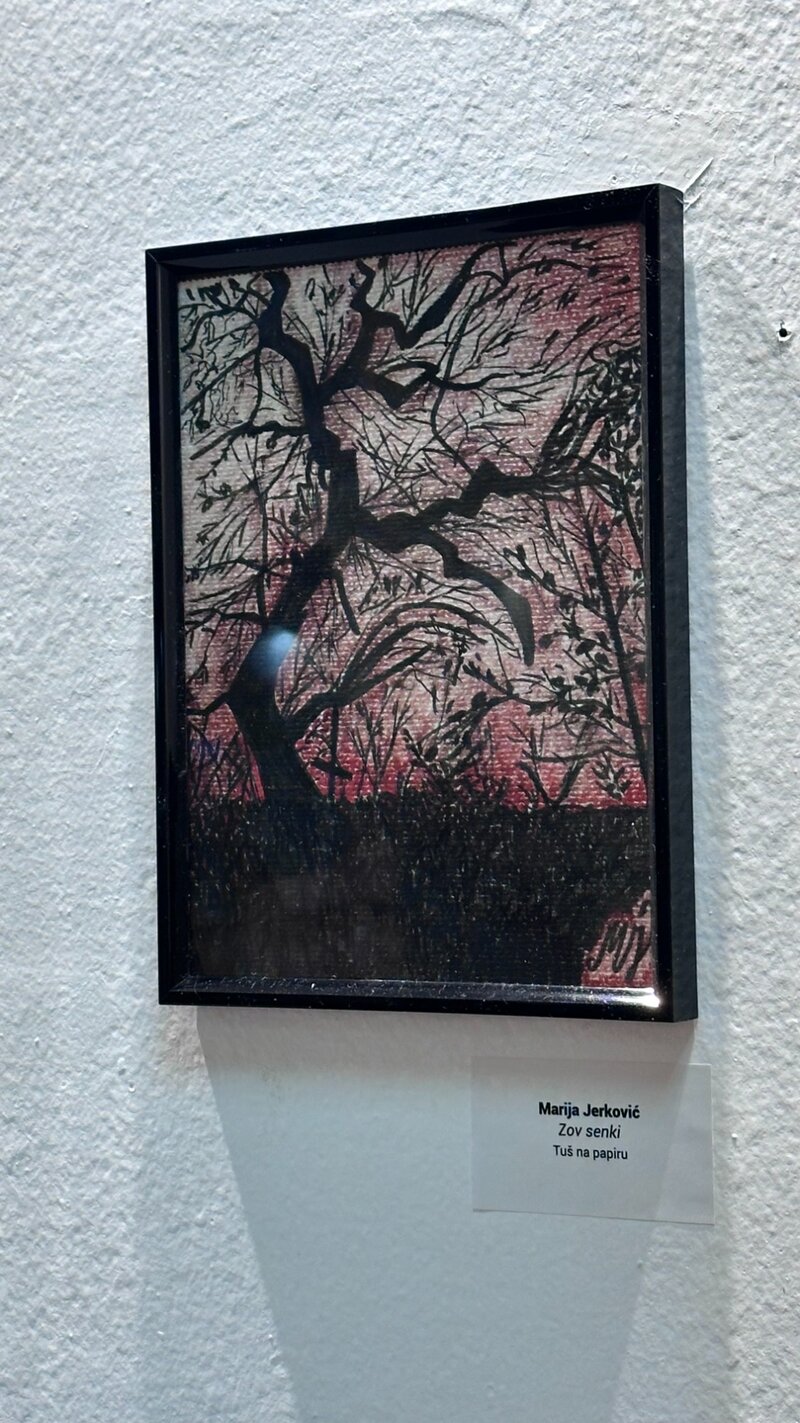 CALL OF SHADOWS - X jubilee international exhibition Mini Form Art, Drawing Marija Jerković - MJ Art