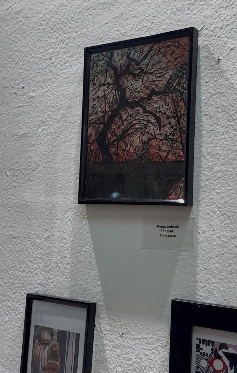CALL OF SHADOWS - X jubilee international exhibition Mini Form Art, Drawing Marija Jerković - MJ Art