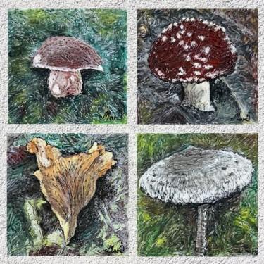 FOUR MUSHROOMS OF FOREST SILENCE