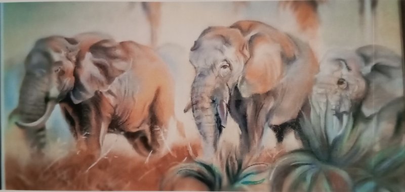 Elephants, Painting Sladjana  Topalovic