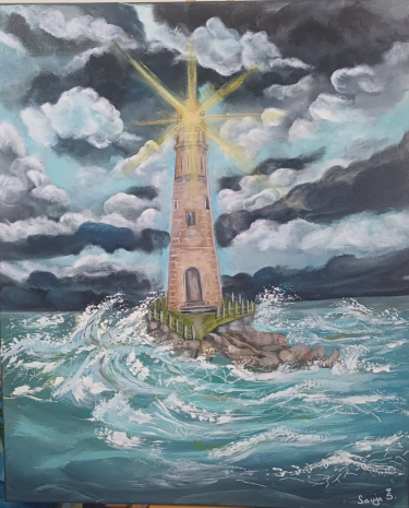 Lighthouse as a man, Painting Sanja Šorga
