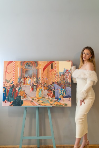 Krunisanje Cara Dušana, Slika Teodora Mladenovic