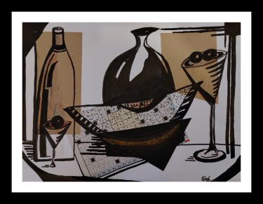 Still life with melon, Painting Katarina Adamović
