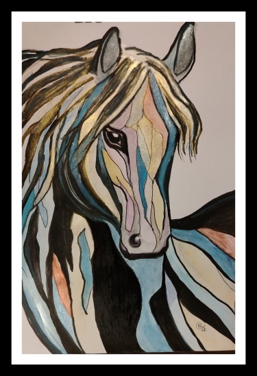 Colorful horse, Painting Katarina Adamović