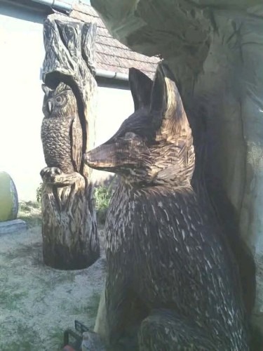 Skulpture, pillars for the bar, Sculpture Attila Fulop