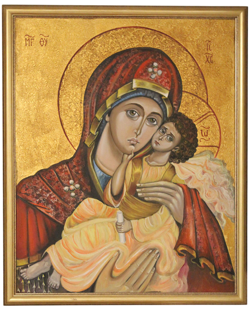 Icon of the Most Holy Mother of God – Russian Style, Oil on Canvas