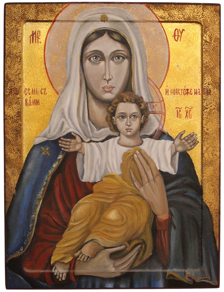 Icon of the Most Holy Theotokos – Russian Style, Oil on Wood