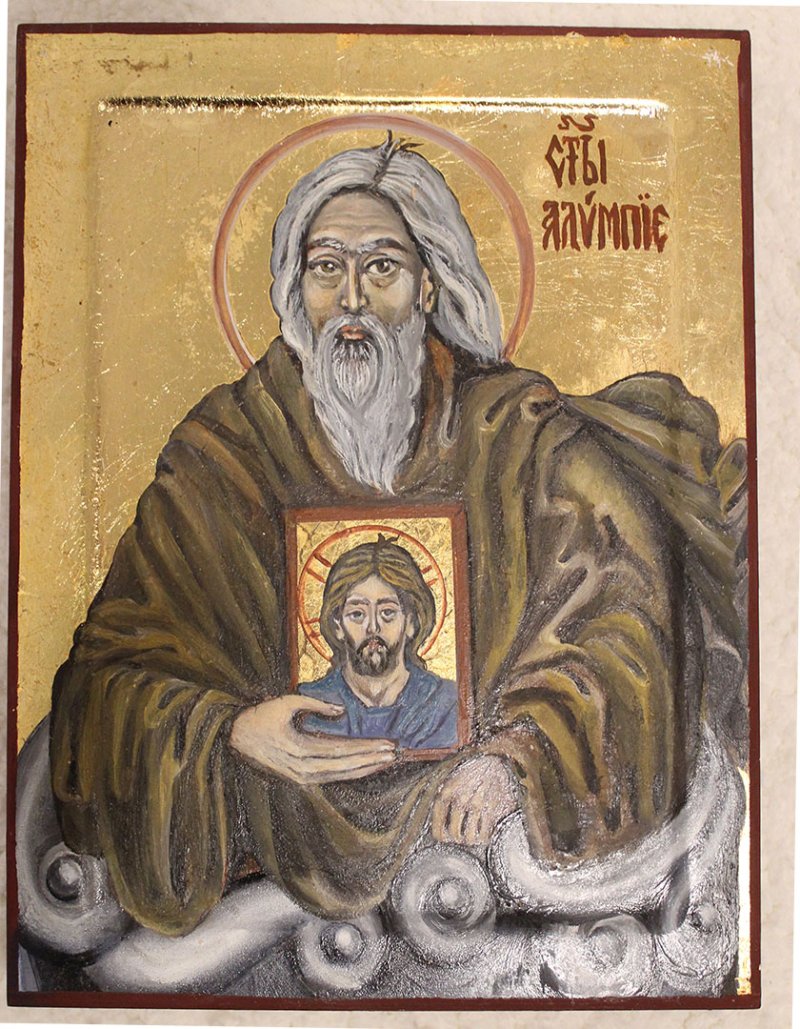 Saint Alimpije the Pillar of Orthodox Perseverance, Painting Mirjana Zivković