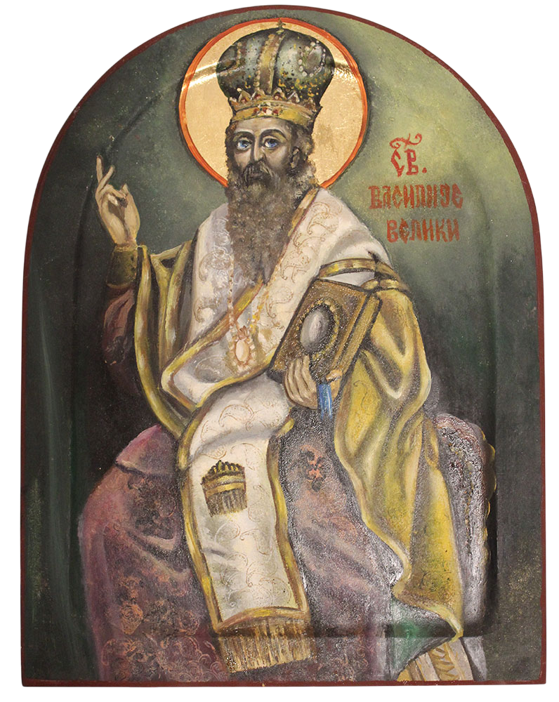 Saint Basil the Great Pillar of the Church and Source of Wisdom, Painting Mirjana Zivković