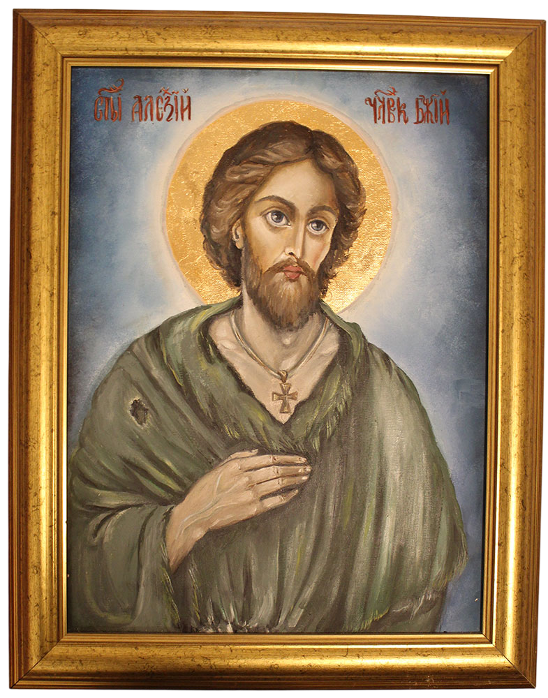 Saint Alexis The Symbol of Perfect Humility and Suffering, Painting Mirjana Zivković