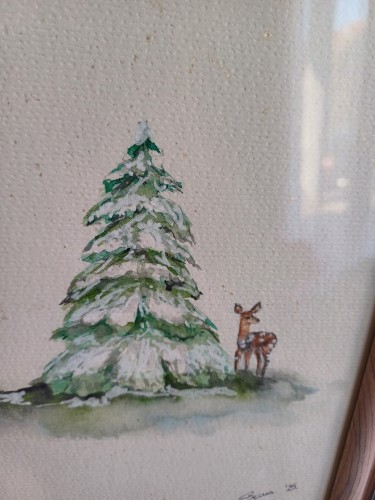 The first snow, Painting Stana