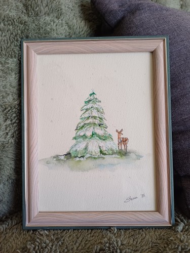 The first snow, Painting Stana