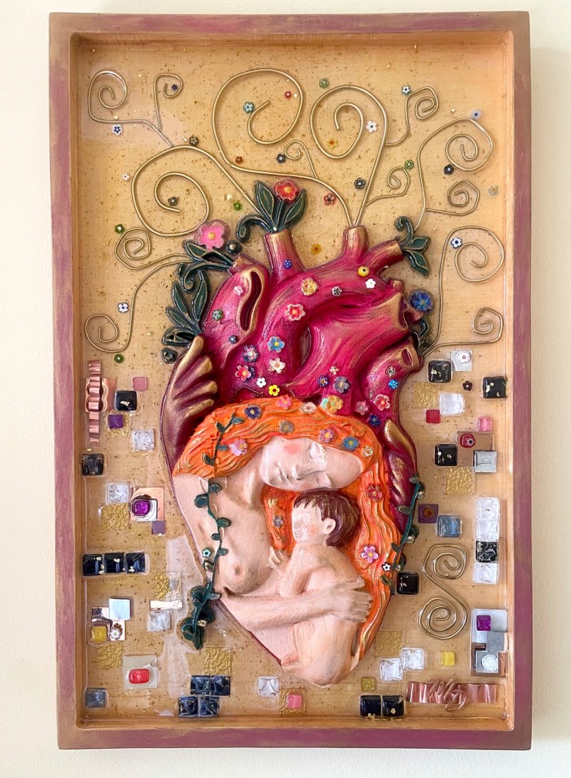 Tree of life painting mixed media, Handicraft Marijana Djukic