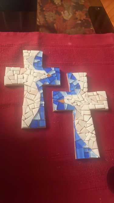 Mosaic cross dove, Handicraft Marijana Djukic