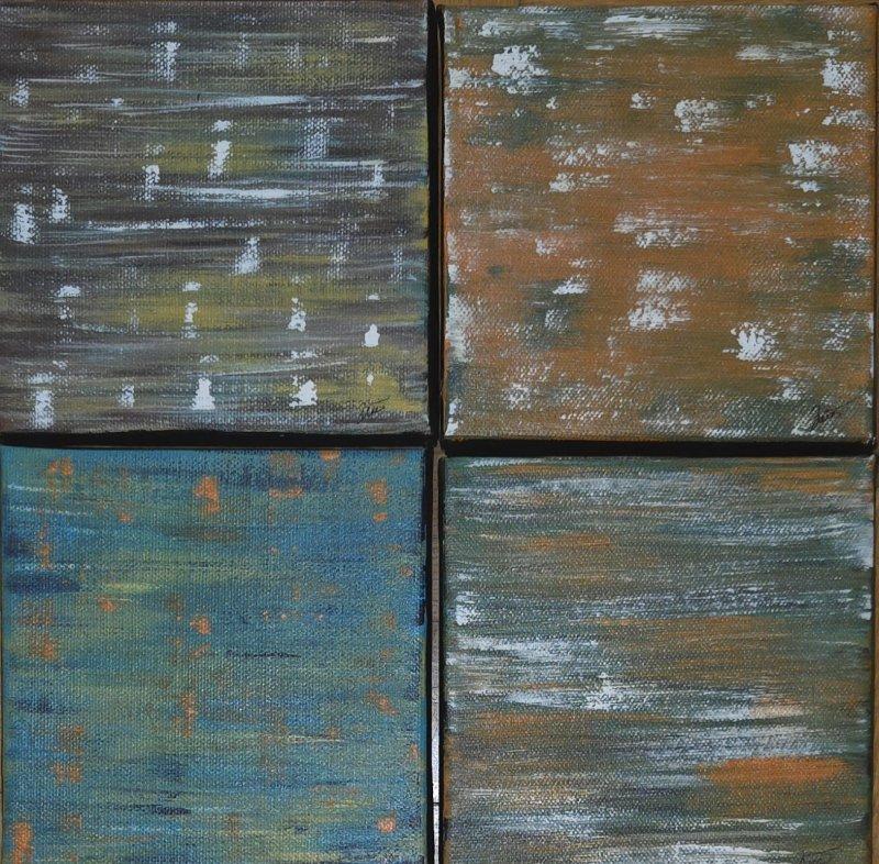 Reflection - tetraptych, Painting La mia tela Studio