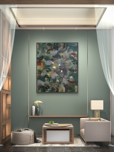 The rain is falling quietly, Painting La mia tela Studio