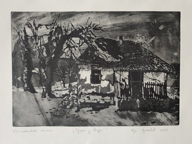 Twilight in Pecka, Painting Maja Vučenović